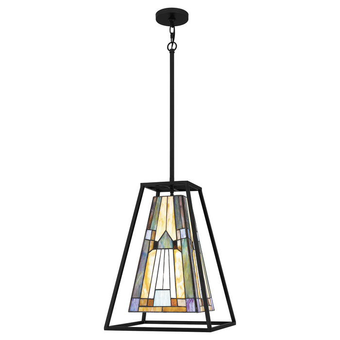 Quoizel TF5331MBK Caledonia One Light Mini Pendant, Matte Black Main Image.jpg