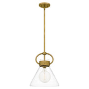 Quoizel WBS1512WS Webster One Light Mini Pendant, Weathered Brass Main Image.jpg