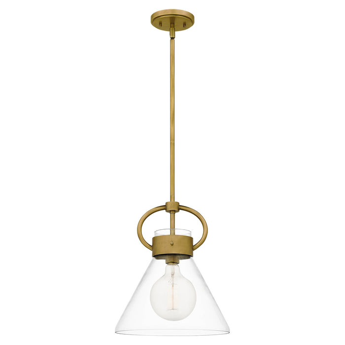 Quoizel WBS1512WS Webster One Light Mini Pendant, Weathered Brass Main Image.jpg