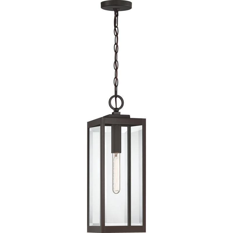 Quoizel WVR1507WT Westover One Light Mini Pendant, Western Bronze Main Image.jpg