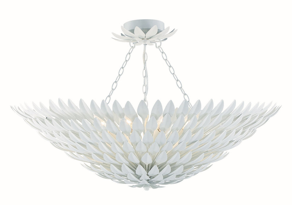 Crystorama 519-MT_CEILING Broche Eight Light Semi Flush Mount Matte White Main Image.jpg