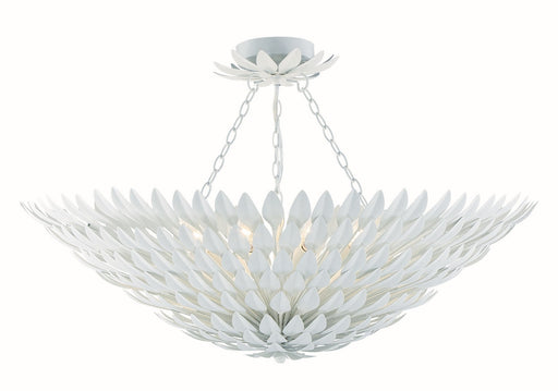 Crystorama 519-MT_CEILING Broche Eight Light Semi Flush Mount Matte White Main Image.jpg