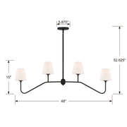 Crystorama KEE-A3004-BF Keenan Four Light Chandelier Black Forged Alternate Image 2.jpg
