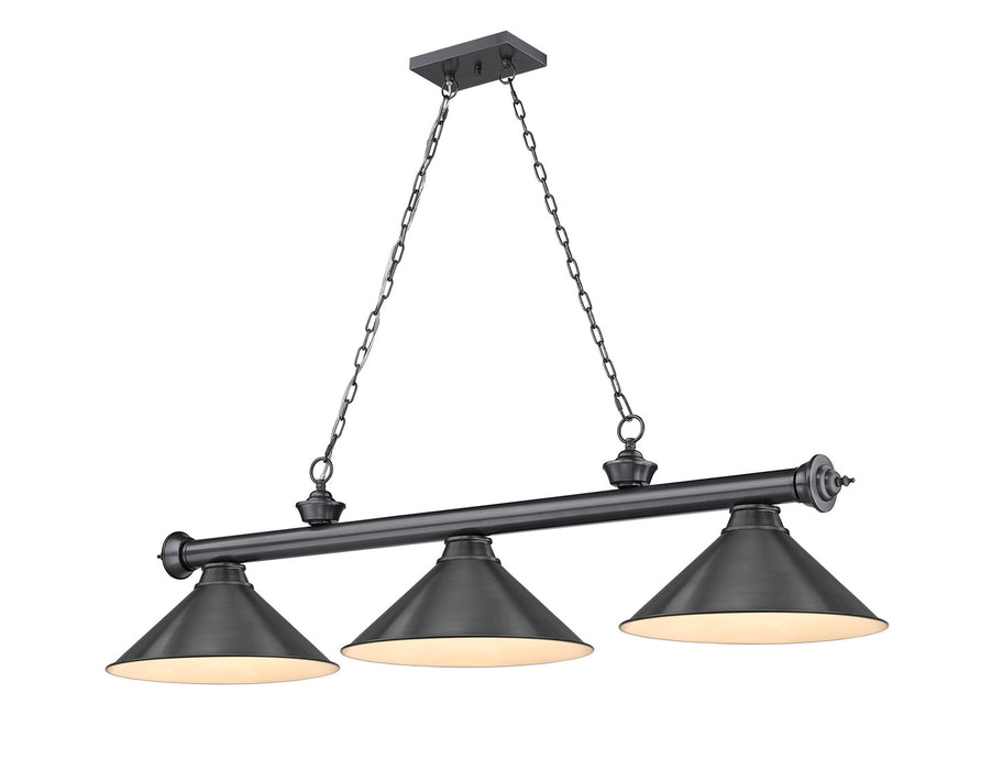 Z-Lite 2306-3BP-BP15 Cordon Three Light Island Pendant, Bronze Plate Main Image.jpg