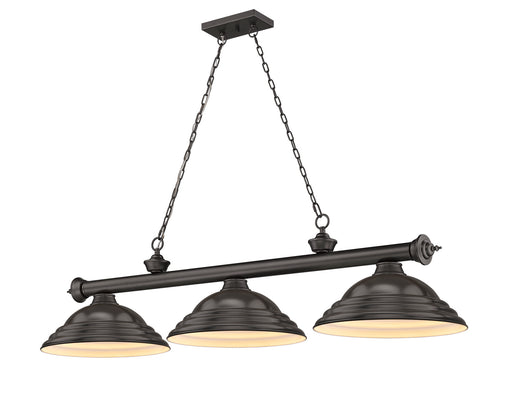 Z-Lite 2306-3BRZ-SBRZ Cordon Three Light Island Pendant, Bronze Main Image.jpg