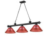 Z-Lite 2306-3MB-ARBG Cordon Three Light Island Pendant, Matte Black Main Image.jpg