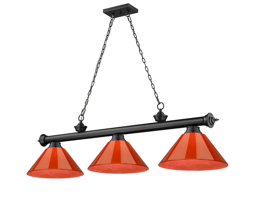 Z-Lite 2306-3MB-PRD Cordon Three Light Island Pendant, Matte Black Main Image.jpg