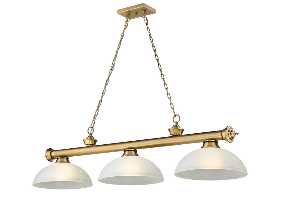 Z-Lite 2306-3RB-DWL14 Cordon Three Light Island Pendant, Rubbed Brass Main Image.jpg