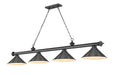 Z-Lite 2306-4BP-BP15 Cordon Four Light Island Pendant, Bronze Plate Main Image.jpg