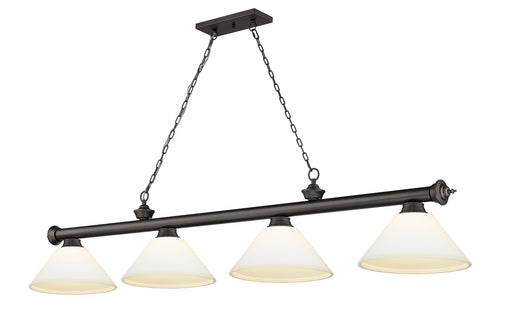 Z-Lite 2306-4BRZ-AMO14 Cordon Four Light Island Pendant, Bronze Main Image.jpg