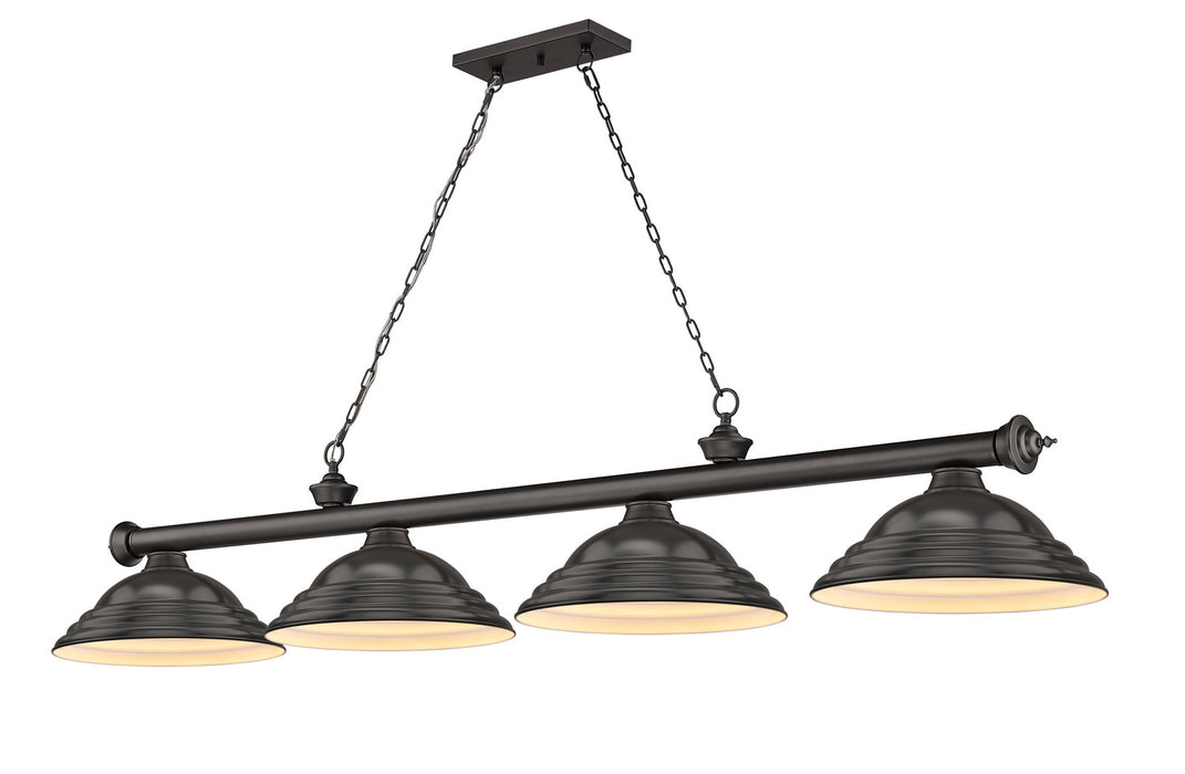 Z-Lite 2306-4BRZ-SBRZ Cordon Four Light Island Pendant, Bronze Main Image.jpg