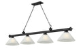 Z-Lite 2306-4MB-AWL14 Cordon Four Light Island Pendant, Matte Black Main Image.jpg