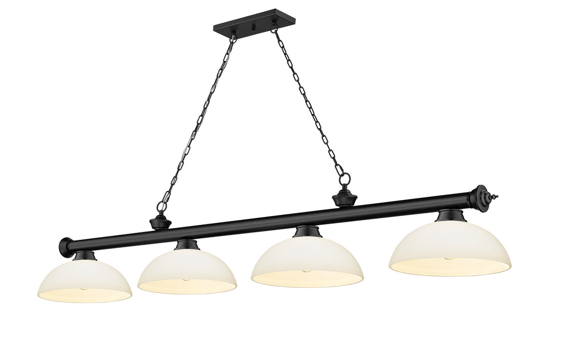 Z-Lite 2306-4MB-DMO14 Cordon Four Light Island Pendant, Matte Black Main Image.jpg