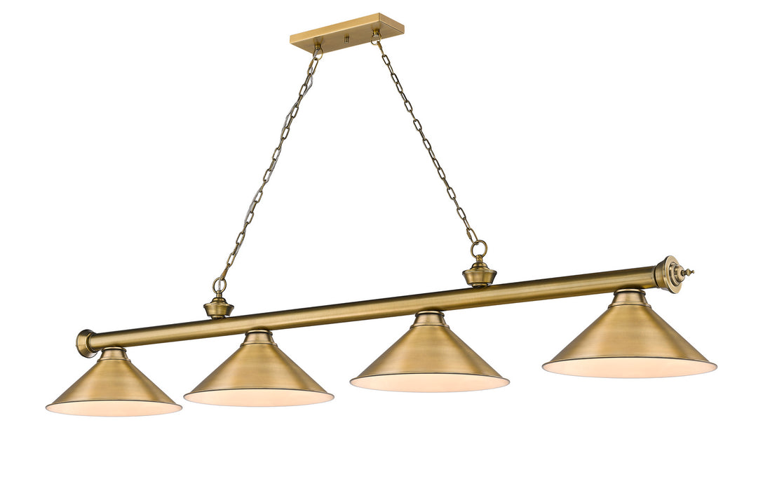 Z-Lite 2306-4RB-RB15 Cordon Four Light Island Pendant, Rubbed Brass Main Image.jpg