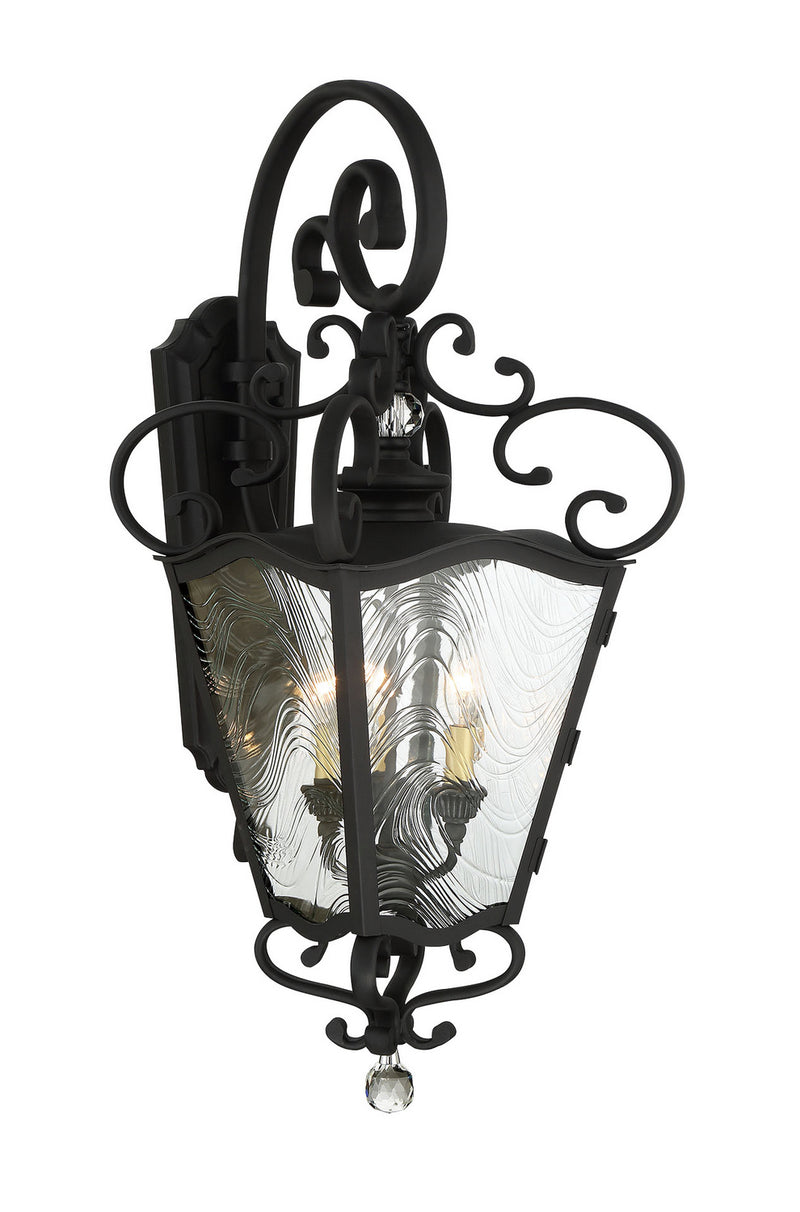 Minka-Lavery 9333-661 Brixton Ivy Three Light Outdoor Lantern, Coal W/Honey Gold Highlight Main Image.jpg