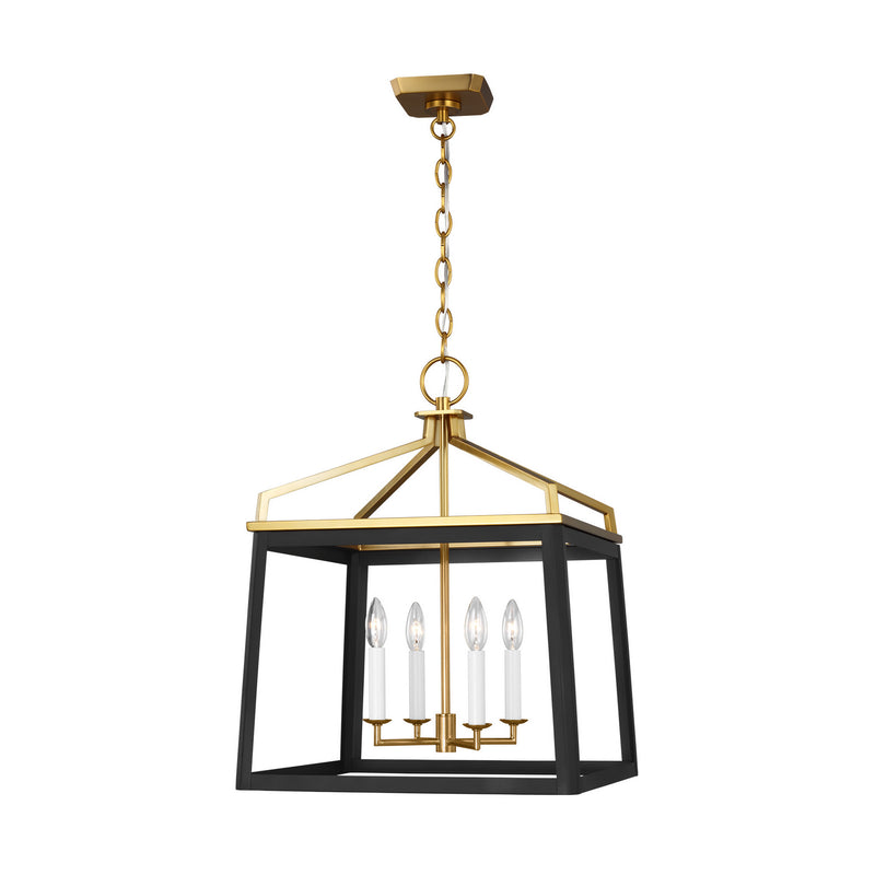 Visual Comfort Studio CC1554MBKBBS Carlow Four Light Lantern, Midnight Black Main Image.jpg