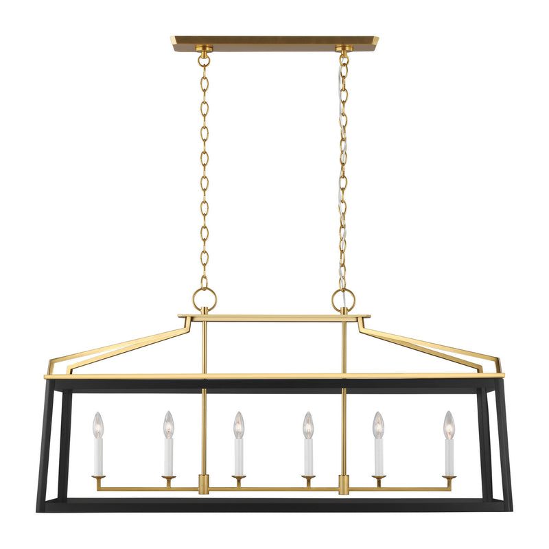 Visual Comfort Studio CC1586MBKBBS Carlow Six Light Linear Lantern, Midnight Black Main Image.jpg