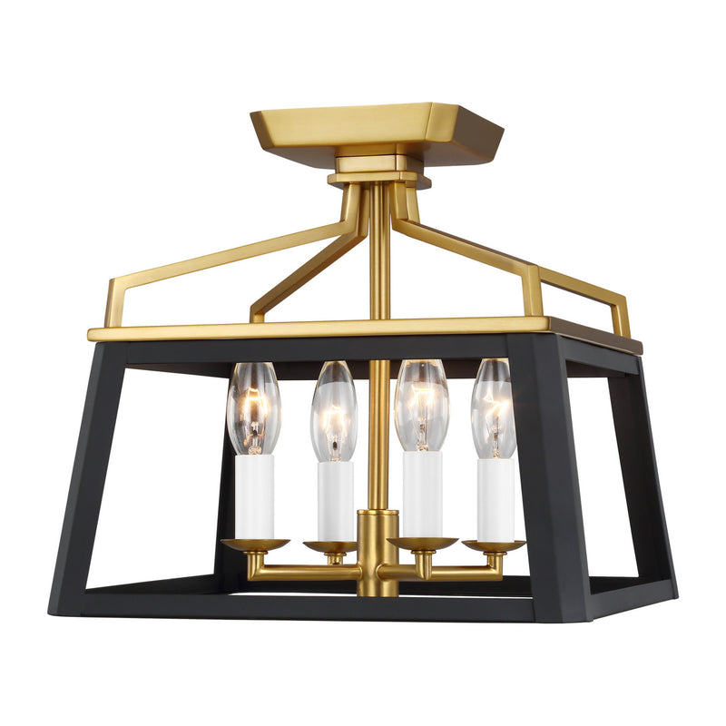 Visual Comfort Studio CF1084MBKBBS Carlow Four Light Flush Mount, Midnight Black Main Image.jpg