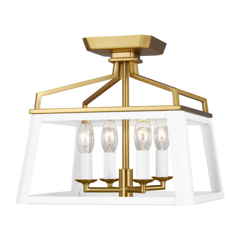 Visual Comfort Studio CF1084MWTBBS Carlow Four Light Flush Mount, White Matte Main Image.jpg