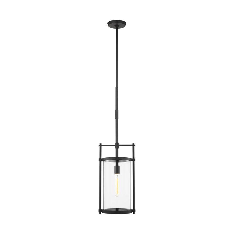 Visual Comfort Studio CO1341TXB Eastham One Light Outdoor Pendant, Textured Black Main Image.jpg