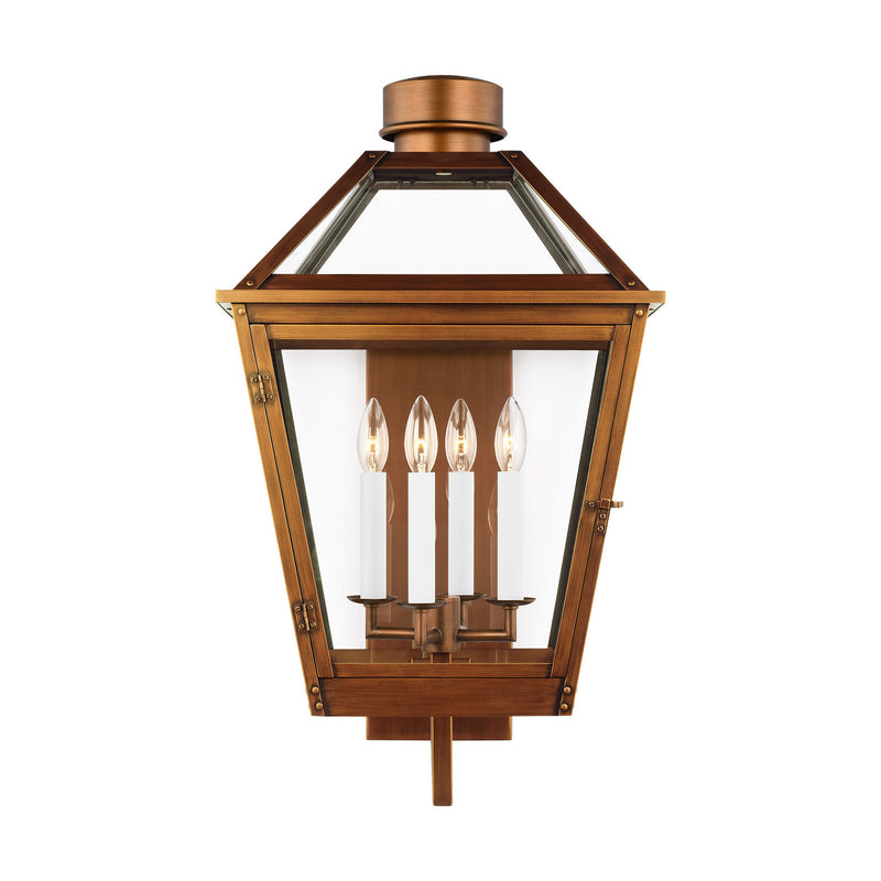 Visual Comfort Studio CO1364NCP Hyannis Four Light Lantern, Natural Copper Main Image.jpg