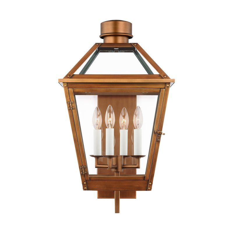 Visual Comfort Studio CO1374NCP Hyannis Four Light Lantern, Natural Copper Main Image.jpg