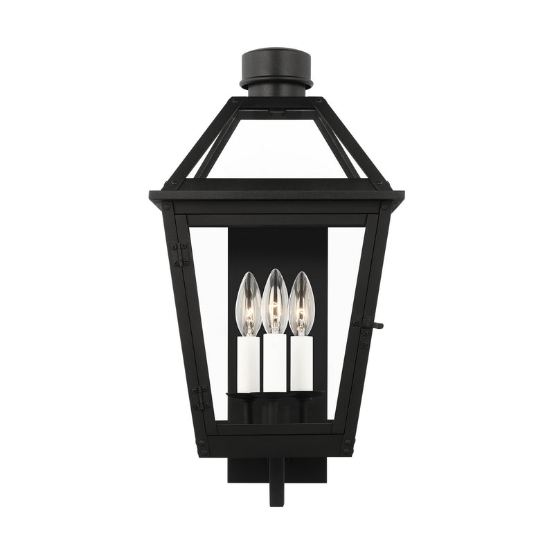 Visual Comfort Studio CO1383TXB Hyannis Three Light Wall Lantern, Textured Black Main Image.jpg