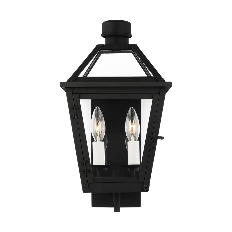 Visual Comfort Studio CO1392TXB Hyannis Two Light Wall Lantern, Textured Black Main Image.jpg