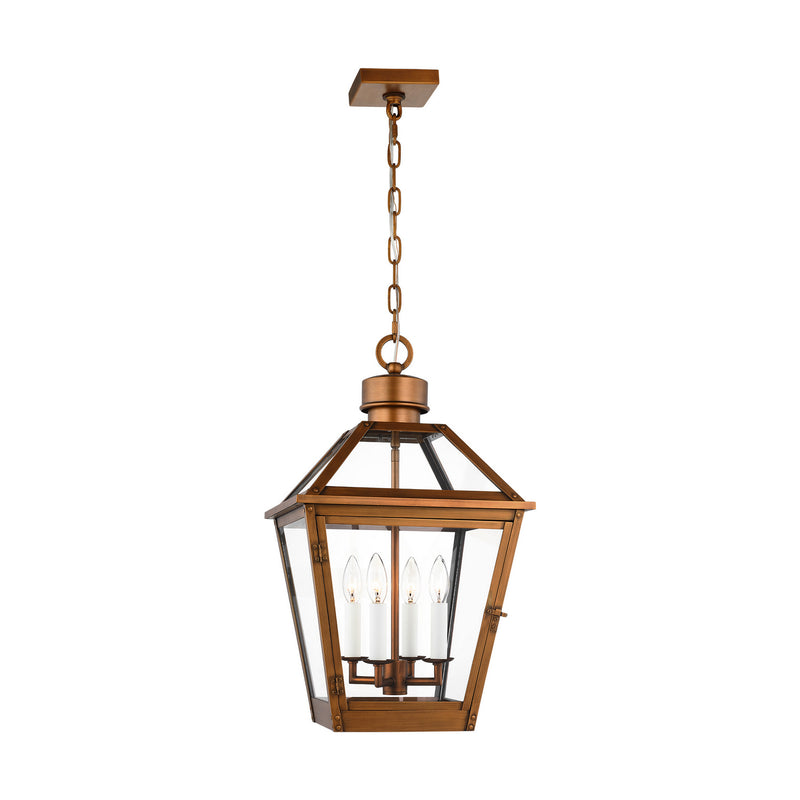 Visual Comfort Studio CO1424NCP Hyannis Four Light Pendant, Natural Copper Main Image.jpg