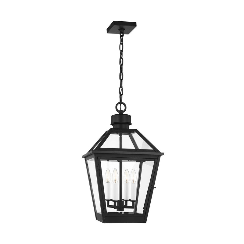 Visual Comfort Studio CO1424TXB Hyannis Four Light Pendant, Textured Black Main Image.jpg