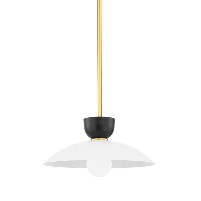 Mitzi H481701S-AGB Whitley One Light Pendant, Aged Brass Main Image.jpg