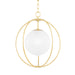 Mitzi H500701S-AGB Lyla One Light Pendant, Aged Brass Main Image.jpg