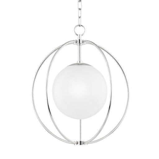 Mitzi H500701S-PN Lyla One Light Pendant, Polished Nickel Main Image.jpg