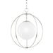 Mitzi H500701S-PN Lyla One Light Pendant, Polished Nickel Main Image.jpg