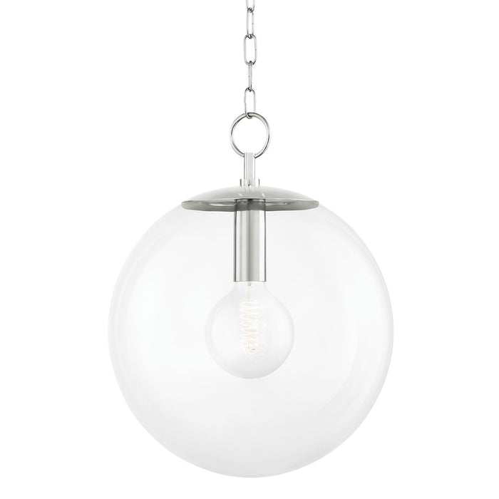 Mitzi H609701L-PN Juliana One Light Pendant, Polished Nickel Main Image.jpg