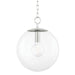 Mitzi H609701L-PN Juliana One Light Pendant, Polished Nickel Main Image.jpg