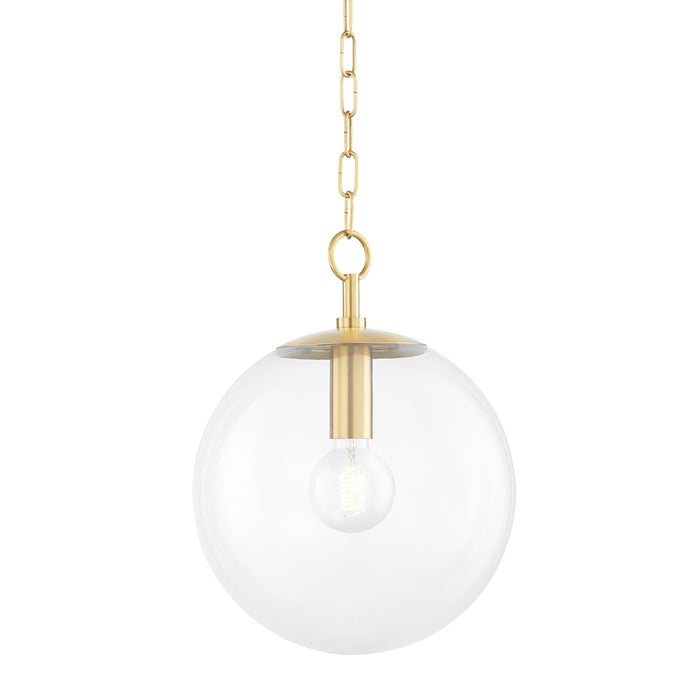 Mitzi H609701S-AGB Juliana One Light Pendant, Aged Brass Main Image.jpg