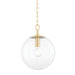 Mitzi H609701S-AGB Juliana One Light Pendant, Aged Brass Main Image.jpg