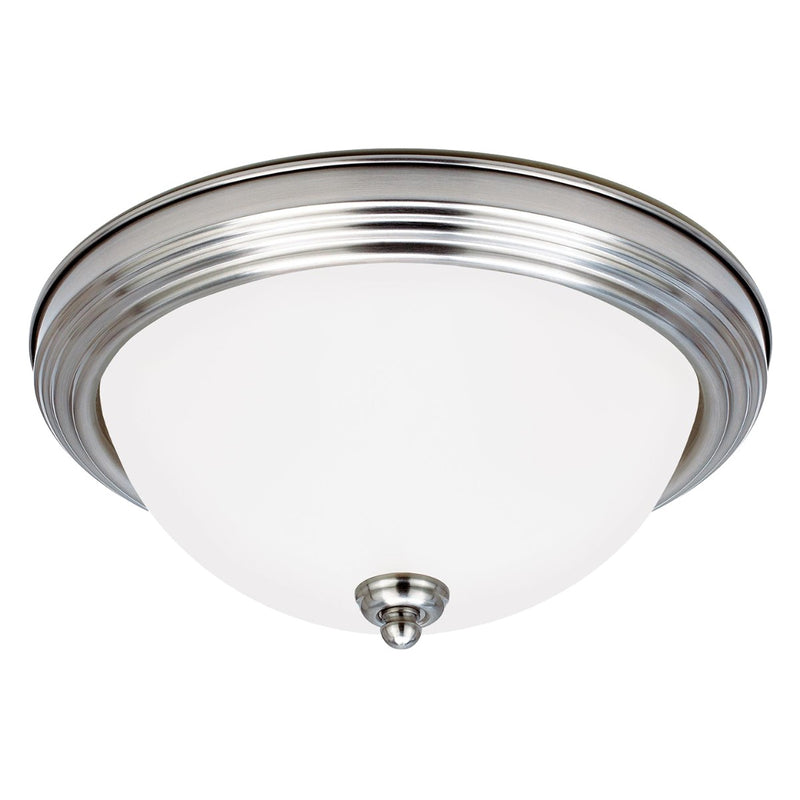 Generation Lighting 77065-962 Geary Three Light Flush Mount, Brushed Nickel Main Image.jpg