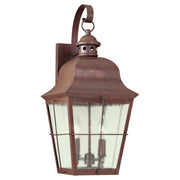 Generation Lighting 8463-44 Chatham Two Light Outdoor Wall Lantern, Weathered Copper Main Image.jpg