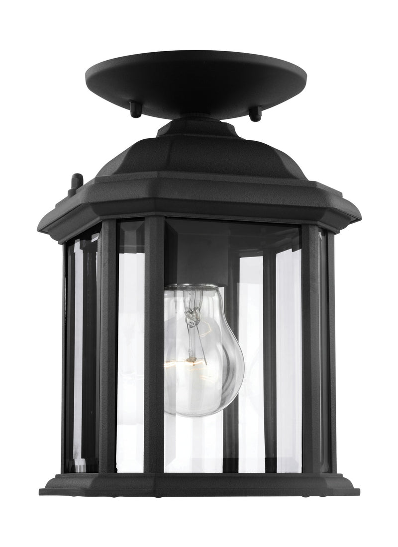 Generation Lighting 60029-12 Kent One Light Outdoor Semi-Flush Convertible Pendant, Black Alternate Image.jpg