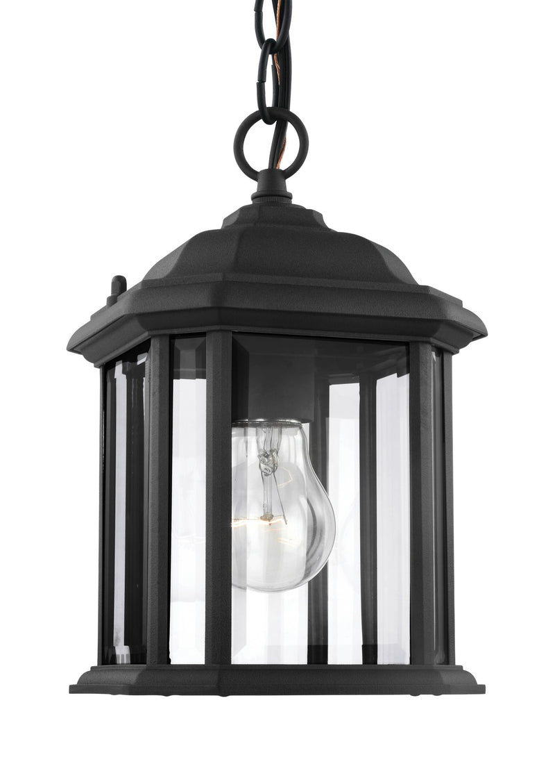 Generation Lighting 60029-12 Kent One Light Outdoor Semi-Flush Convertible Pendant, Black Main Image.jpg
