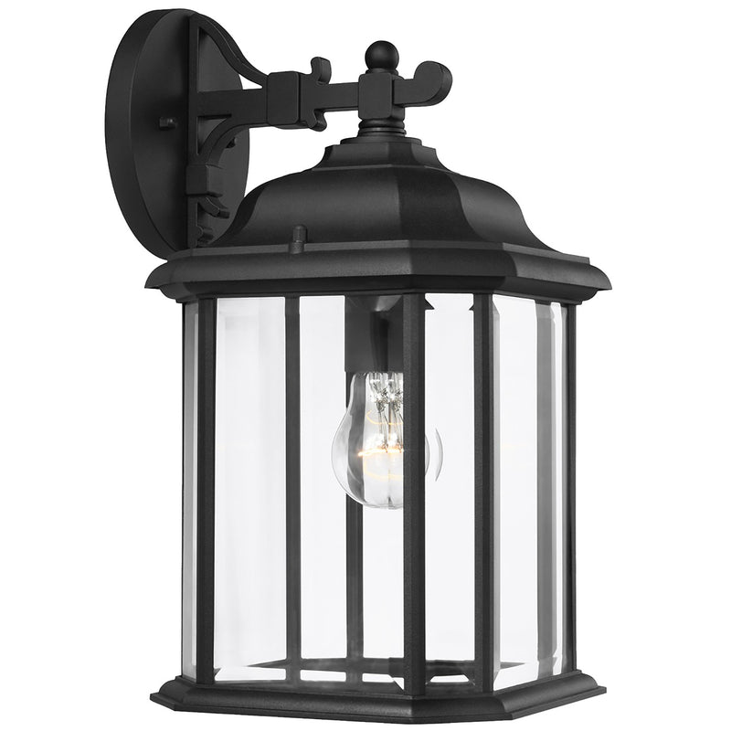 Generation Lighting 84031-12 Kent One Light Outdoor Wall Lantern, Black Main Image.jpg
