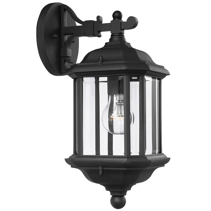 Generation Lighting 84030-12 Kent One Light Outdoor Wall Lantern, Black Main Image.jpg