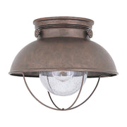 Generation Lighting 8869-44 Sebring One Light Outdoor Flush Mount, Weathered Copper Main Image.jpg