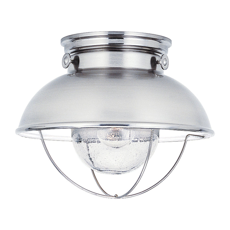 Generation Lighting 8869-98 Sebring One Light Outdoor Flush Mount, Brushed Stainless Main Image.jpg