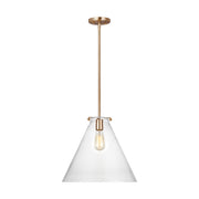 Visual Comfort Studio 6592101-848 Kate One Light Pendant, Satin Brass Main Image.jpg