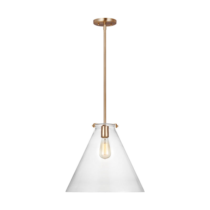 Visual Comfort Studio 6592101-848 Kate One Light Pendant, Satin Brass Main Image.jpg