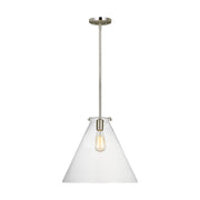Visual Comfort Studio 6592101-962 Kate One Light Pendant, Brushed Nickel Main Image.jpg
