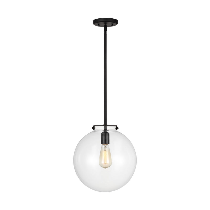Visual Comfort Studio 6692101-112 Kate One Light Pendant, Midnight Black Main Image.jpg